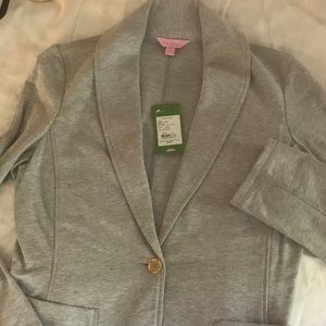 Lilly Pulitzer Gray Knit Blazer